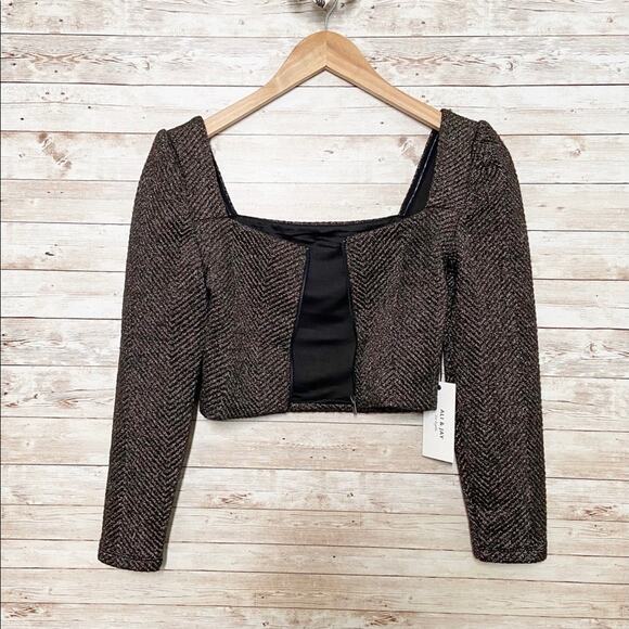 NWT Ali & Jay Dance Floor Two Piece Skirt Set Size Gold Metallic Vegas Size XS - Picture 4 of 13